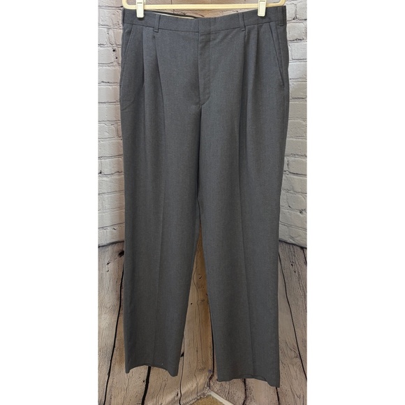Towncraft Men’s Gray Double Pleated Trousers (Size 36) - Picture 1 of 9
